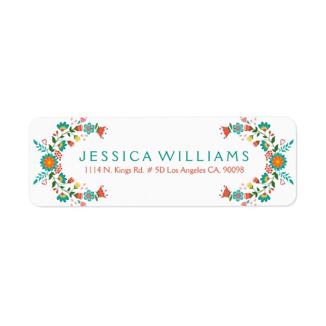 Colourful Floral Wreath Frame Template (Front)