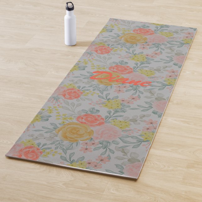 Colourful Floral Yoga Mat (In Situ)