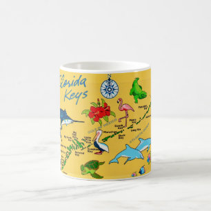 Colourful Florida Keys Map Mug