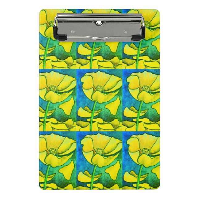 Colourful flower and veggies art  mini clipboard (Front)
