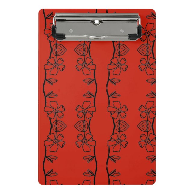 Colourful flower and veggies art  mini clipboard (Front)