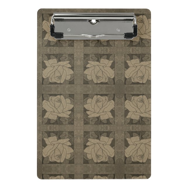 Colourful flower and veggies art  mini clipboard (Front)