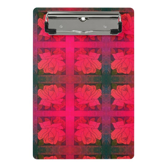 Colourful flower and veggies art  mini clipboard (Front)