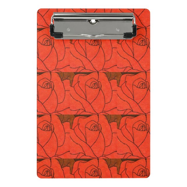 Colourful flower and veggies art  mini clipboard (Front)