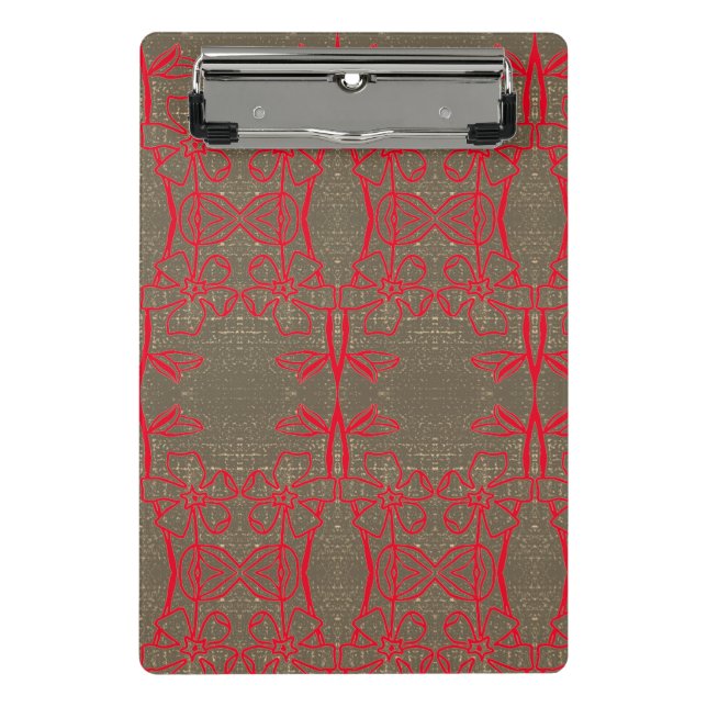 Colourful flower and veggies art  mini clipboard (Front)