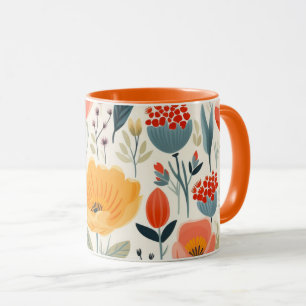 Colourful Flower Art Mug