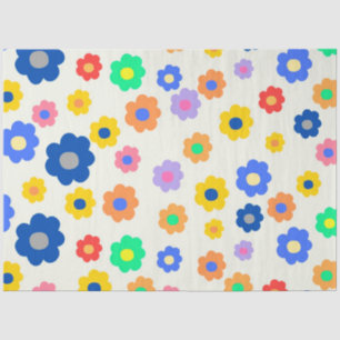 Colourful Flower Boho Chic Tissue Paper
