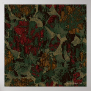Colourful flower camouflage pattern poster