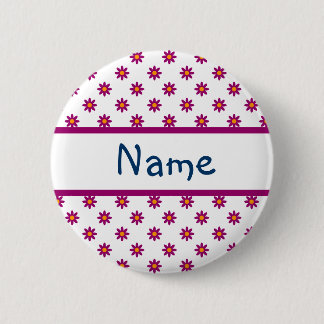 Colourful Flower Design 6 Cm Round Badge