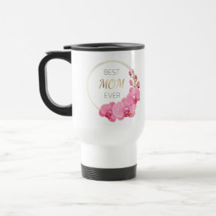 Colourful Flower Design Gift for Mum Travel Mug