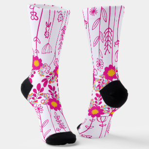 Colourful Flower Designed Socks