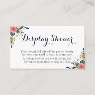 Colourful Flower Display Shower Insert Cards