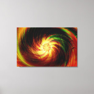 Colourful Flower Fantasy Art Design Abstract Canvas Print