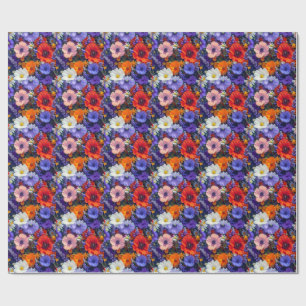 Colourful Flower Fields Wrapping Paper