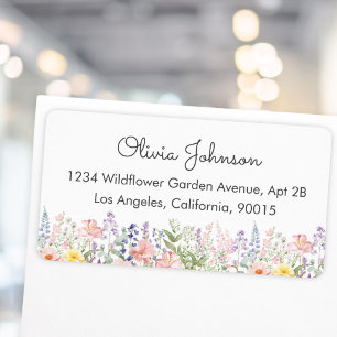 Colourful Flower Floral Garden Return Address Label