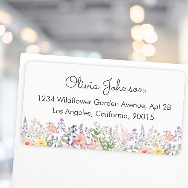 Colourful Flower Floral Garden Return Address Label (Creator Uploaded)