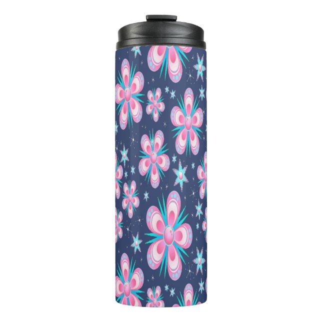 Colourful Flower - Flower power Thermal Tumbler (Front)