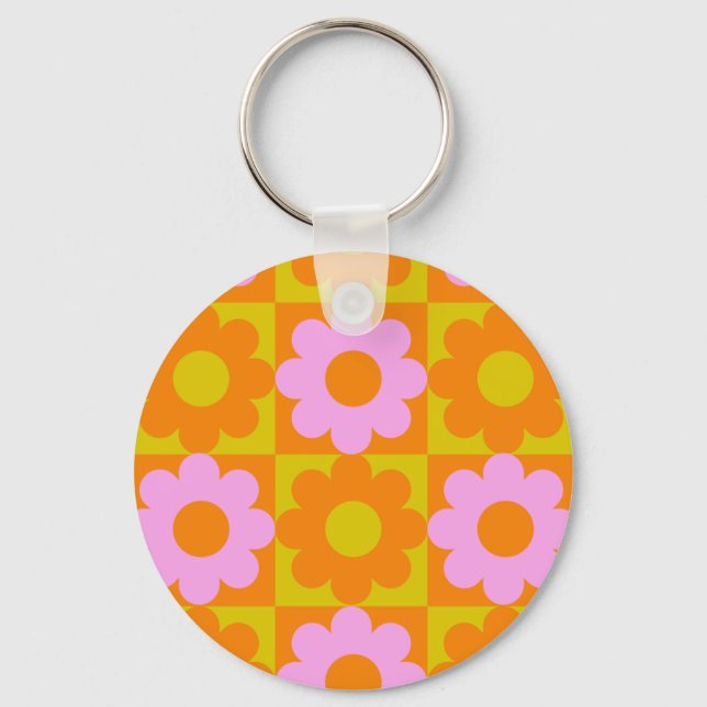 Colourful Flower Key Ring (Front)