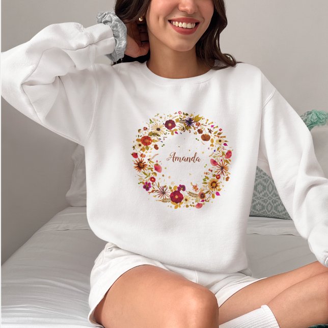 Colourful Flower l Blooming Pressed Circle Artwork Sweatshirt (Creator Uploaded)