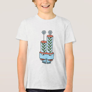 Colourful flower-like Kawaii cute character tshirt
