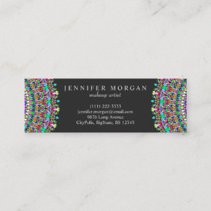 Colourful Flower Mandala Mini Business Card