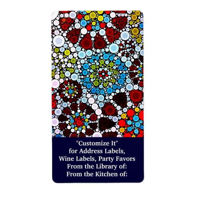 Colourful Flower Mosaic Circles Bubbles Design (Front)