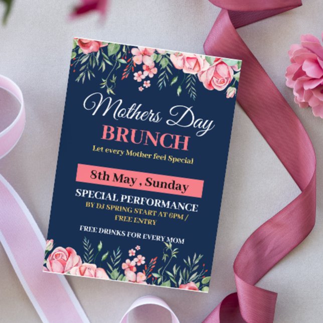 Colourful Flower Mothers Day Invitations (Creator Uploaded)