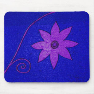 colourful flower mouse mat