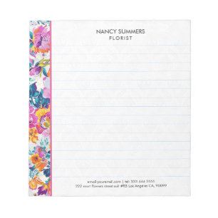 Colourful Flower Pattern Notepad