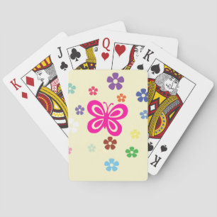 Colourful Flower Pattern Playing Cards