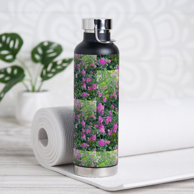  Colourful Flower Pattern Water Bottle (Yoga)