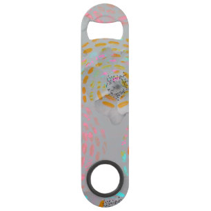 Colourful flower pattern with dotted graphic lines