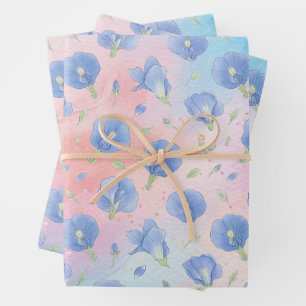 Colourful Flower Pattern Wrapping Paper