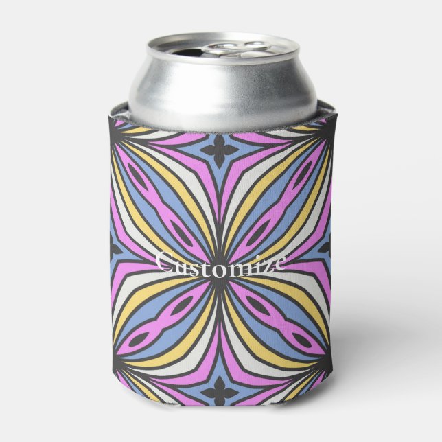Colourful Flower Petals  Thunder_Cove Can Cooler (Can Front)