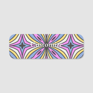 Colourful Flower Petals Thunder_Cove Name Tag