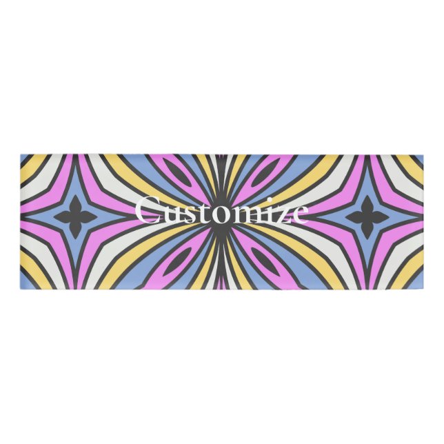 Colourful Flower Petals  Thunder_Cove Name Tag (Front)