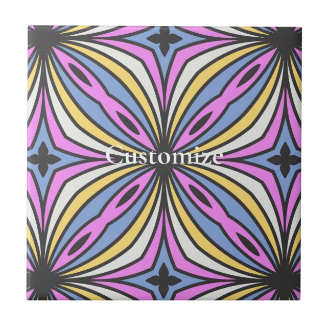 Colourful Flower Petals  Thunder_Cove Tile (Front)