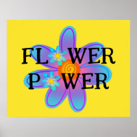 Colourful Flower Power Poster