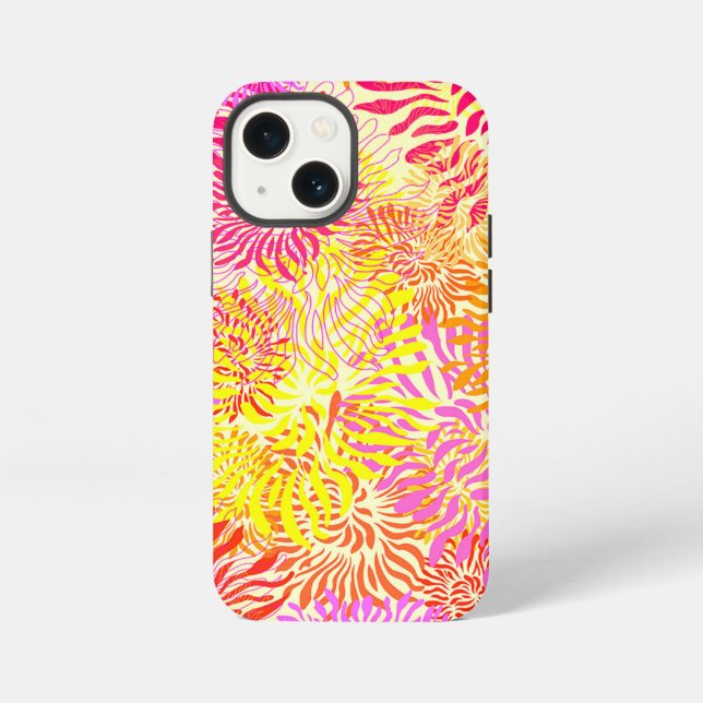 Colourful Flower Print iPhone Case (Back)