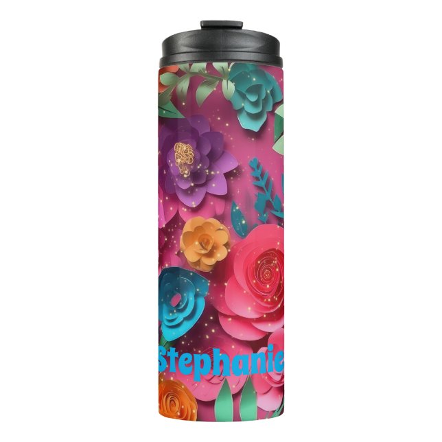 Colourful Flower  Thermal Tumbler (Front)