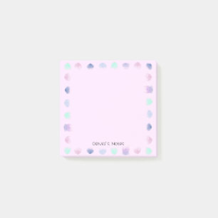 Colourful Flower watercolor Personalised name Post-it Notes