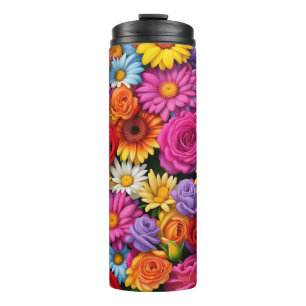 Colourful Flowers #79 - Thermal Tumbler