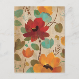 Colourful Flowers and Buds Postcard