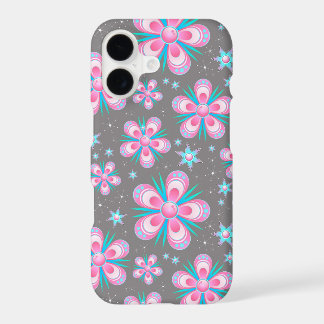 colourful flowers and stars phone case