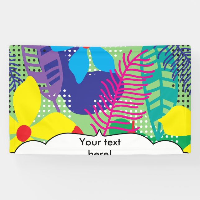 Colourful flowers background banner (Horizontal)
