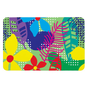 Colourful flowers background magnet