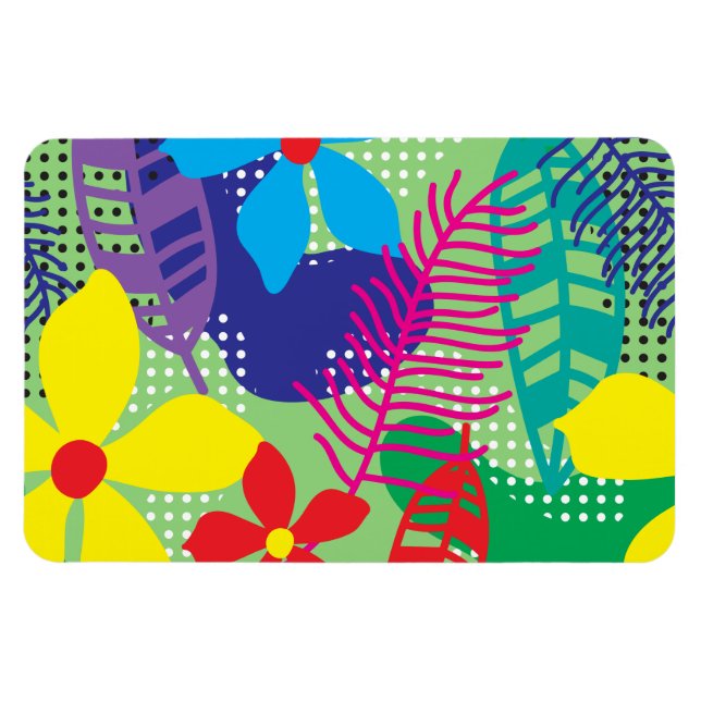 Colourful flowers background magnet (Horizontal)