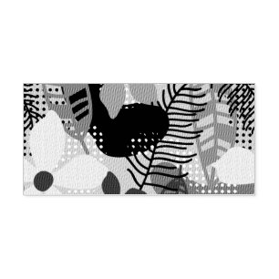 Colourful flowers background self-inking stamp