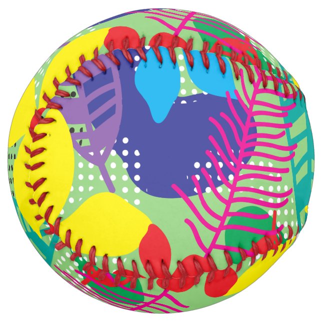 Colourful flowers background softball (Front Left)