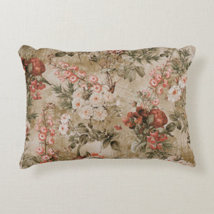 colourful flowers background. watercolor Illustrat Decorative Cushion